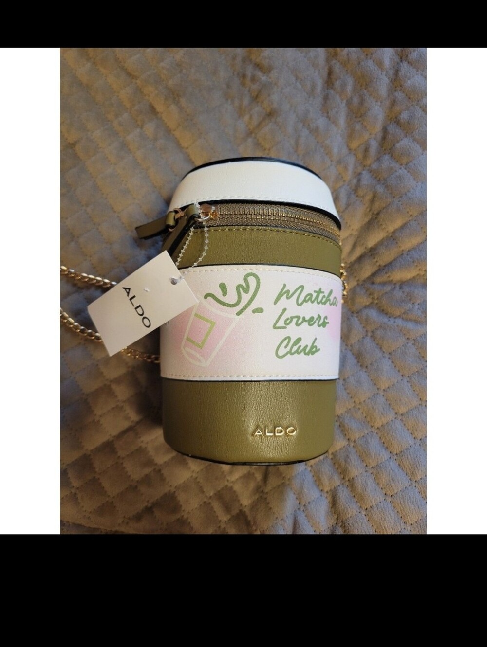 Aldo Coffee Cup Purse Crossbody Mocha Lovers Club